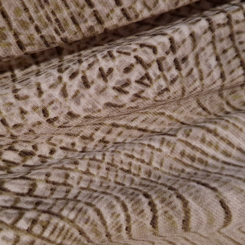 Jennifer Lopez Green Drape Neck Snake Print Wrap Tie Front Top - Picture 6 of 7